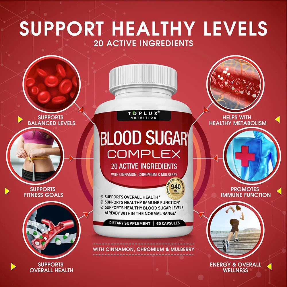 Premium  1000Mg Magnesium Glysinate 525Mg Blood Sugar Complex 940Mg Moringa Capsules 1200Mg Non-Gmo